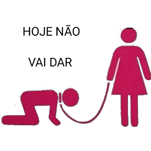 Figurinha: Mulher com coleira