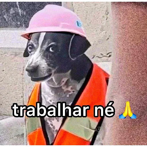 Figurinha: Cachorro engenheiro