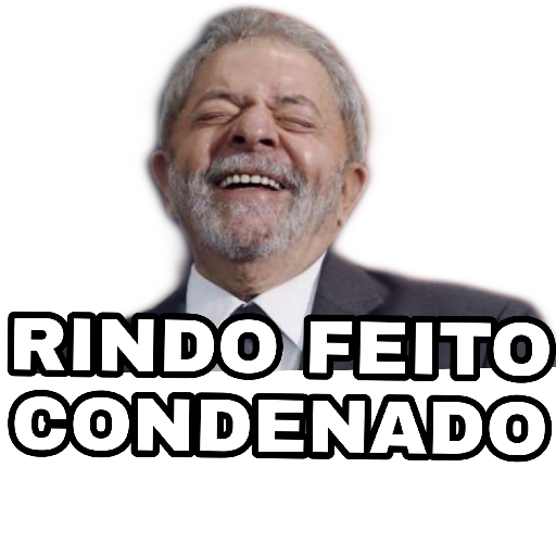 Figurinha: Lula rindo