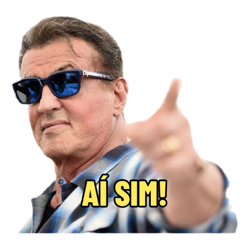 Figurinha: Sylvester Stallone "Aí Sim!"