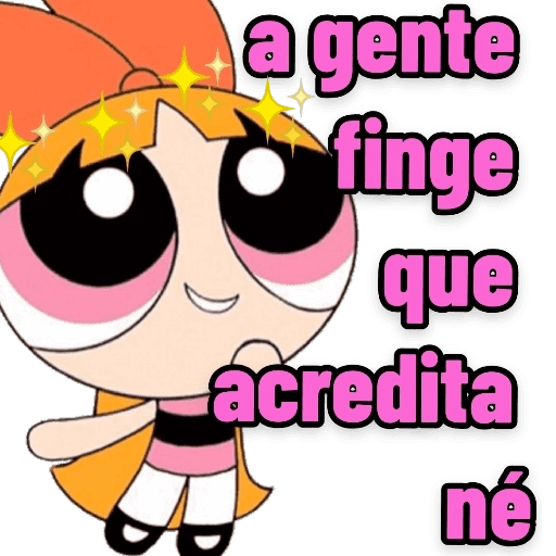 Figurinha: Florzinha finge que acredita