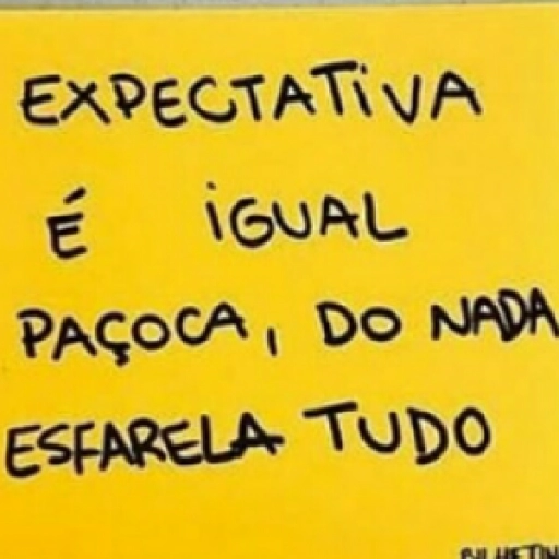 Figurinha: Expectativa é igual Paçoca
