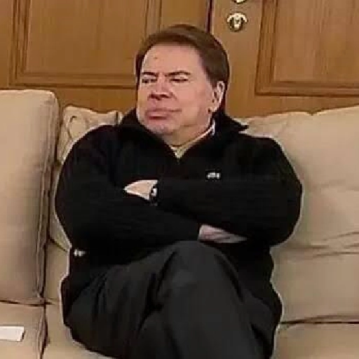Figurinha: Silvio Santos indignado