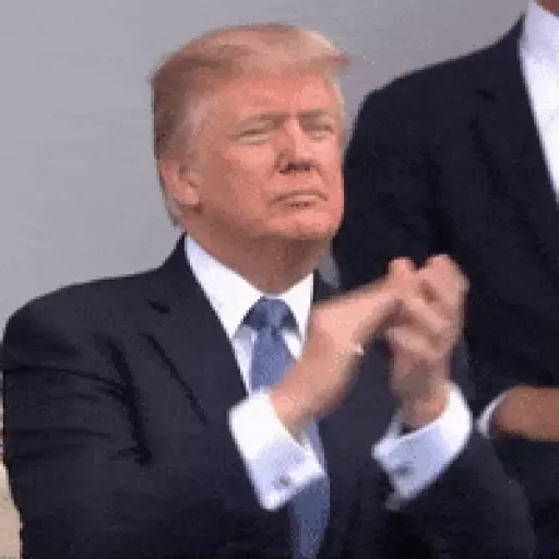 Figurinha: Donald Trump aplaudindo
