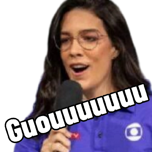 Figurinha: Apresentadora grita gol