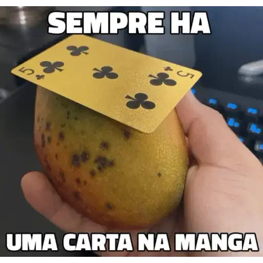 Figurinha: Sempre há uma carta na manga