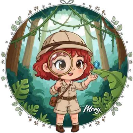 Figurinha: Menina Exploradora na Selva