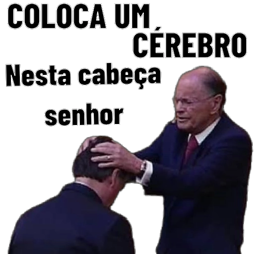 Figurinha: Coloca um cérebro nesta cabeça