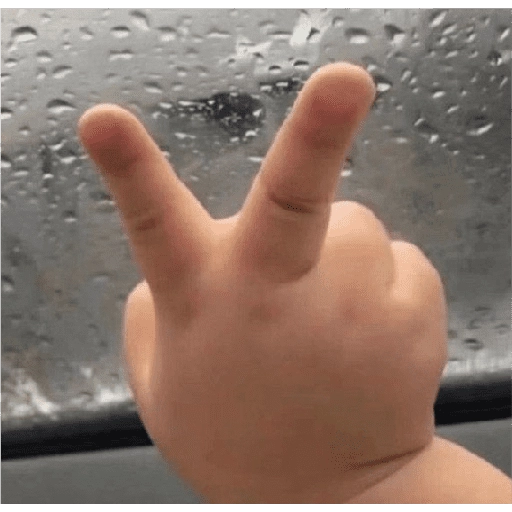 Figurinha: Mãozinha fazendo V