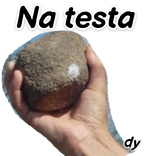 Figurinha: Na testa