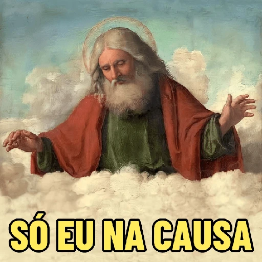 Figurinha: Deus na Causa