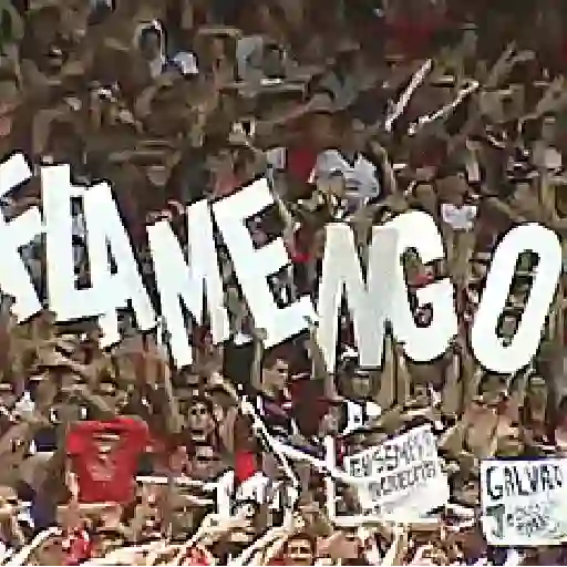 Figurinha: Bandeira do Flamengo no Estádio