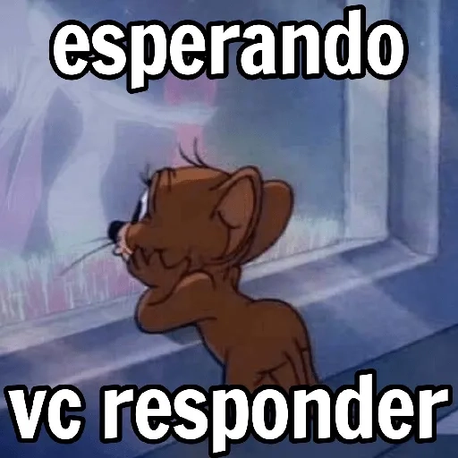 Figurinha: Jerry esperando vc responder