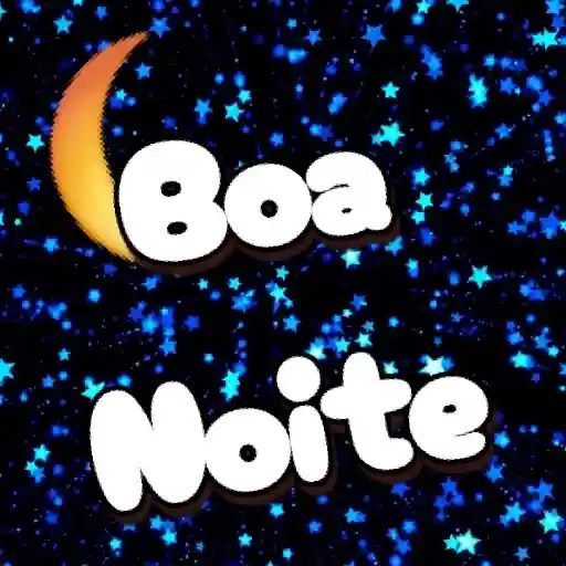 Figurinha: Boa Noite com Lua e Estrelas