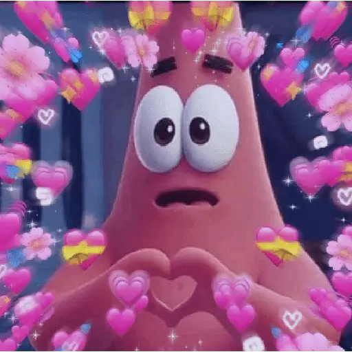Sticker: Patricio Estrella enamorado