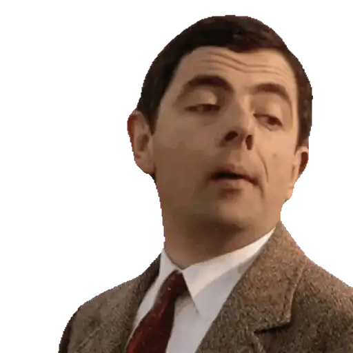 Figurinha: Sr. Bean Pensativo e Incomodado
