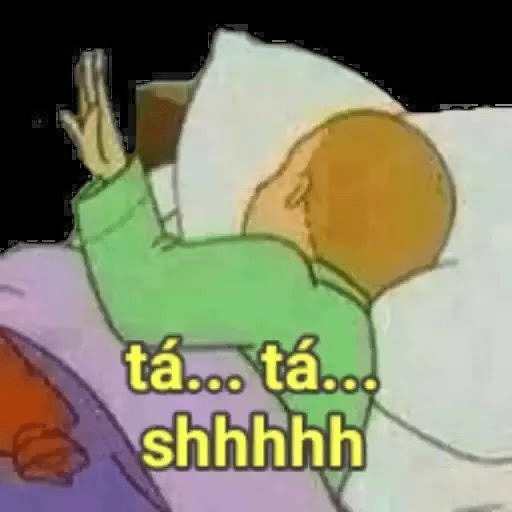 Figurinha: Arthur pede silêncio