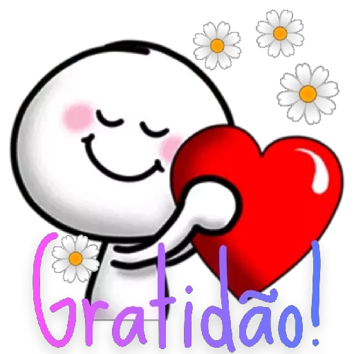 Figurinha: Gratidão com Coração