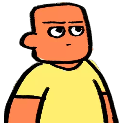 Figurinha: Homem de amarelo pensativo