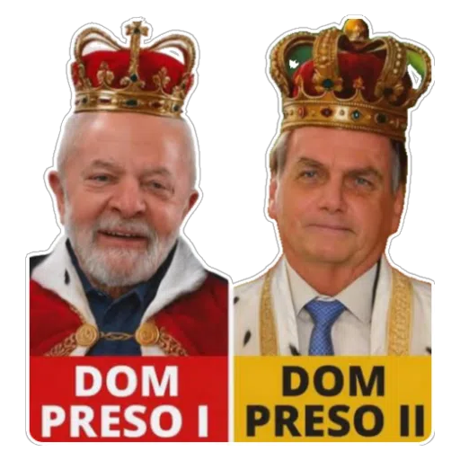 Figurinha: Dois Presidentes Coroados