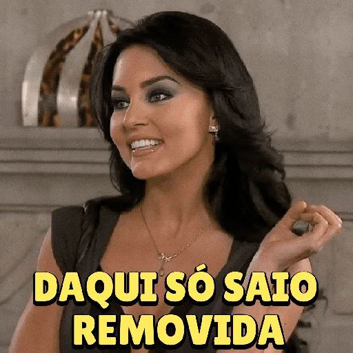 Figurinha: Daqui só saio movida