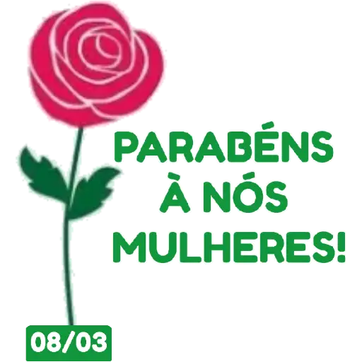 Figurinha: Parabéns a nós mulheres