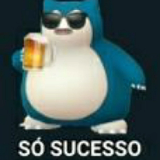 Figurinha: Snorlax com óculos e cerveja