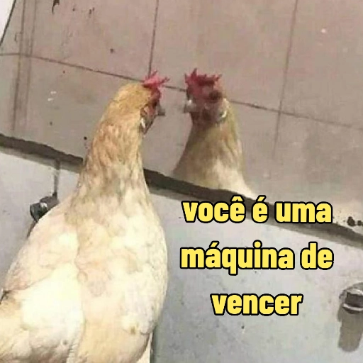 Figurinha: Galinha máquina de vencer