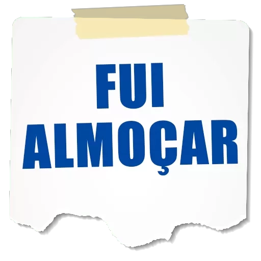Figurinha: Fui almoçar