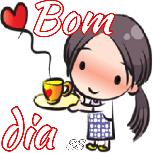 Figurinha: Bom dia com café