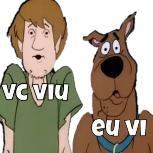 Figurinha: Scooby Doo e Salsicha 'Eu Vi'