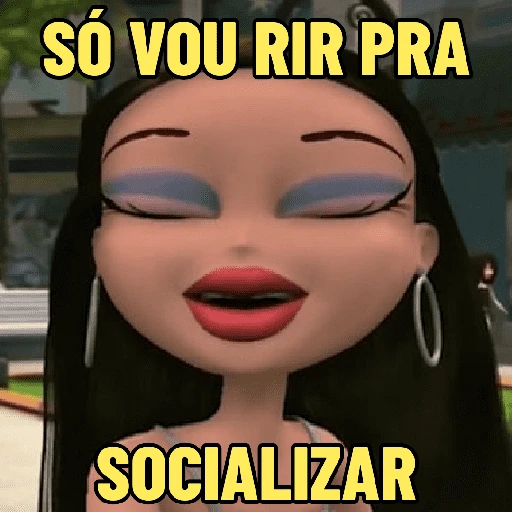 Figurinha: Só vou rir pra socializar