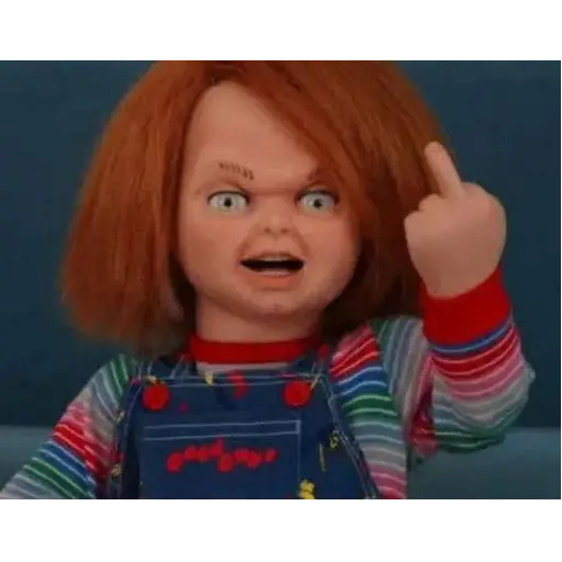 Figurinha: Chucky dedo do meio