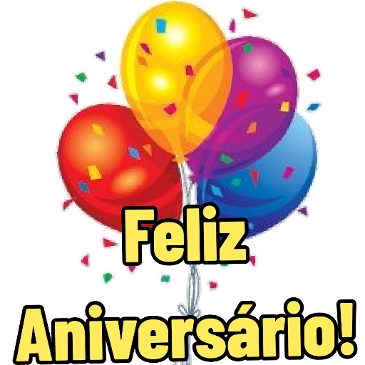 Figurinha: Feliz Aniversário Balões