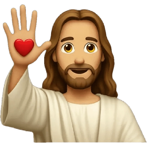 Figurinha: Jesus com Coração