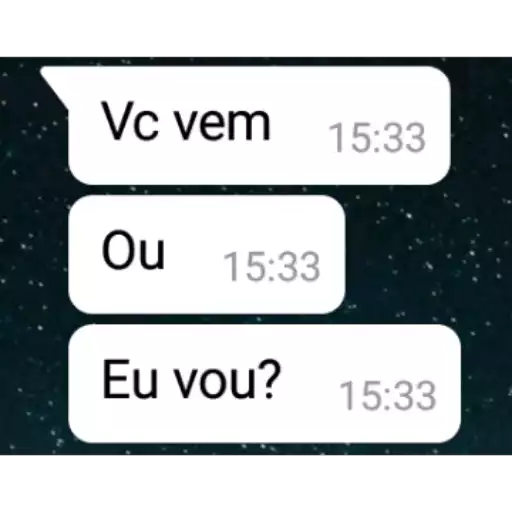 Figurinha: Vc vem ou eu vou?