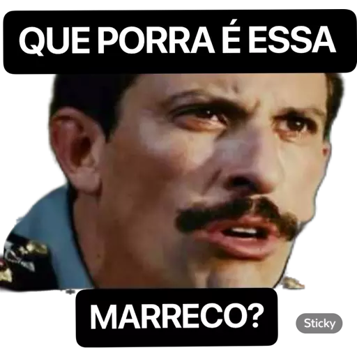 Figurinha: Que porra é essa marreco?