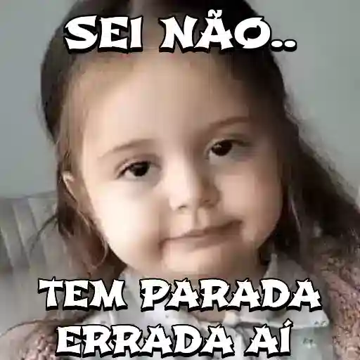 Figurinha: Criança desconfiada