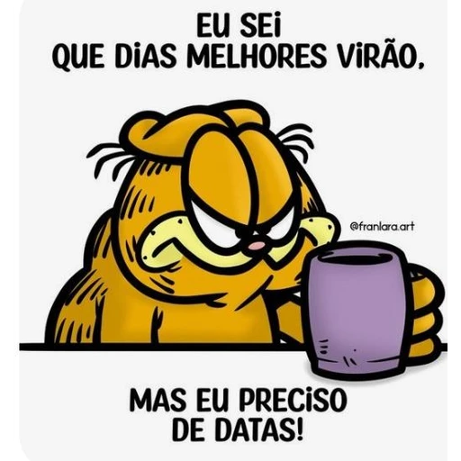 Sticker: Garfield: ¿vendrán tiempos mejores?