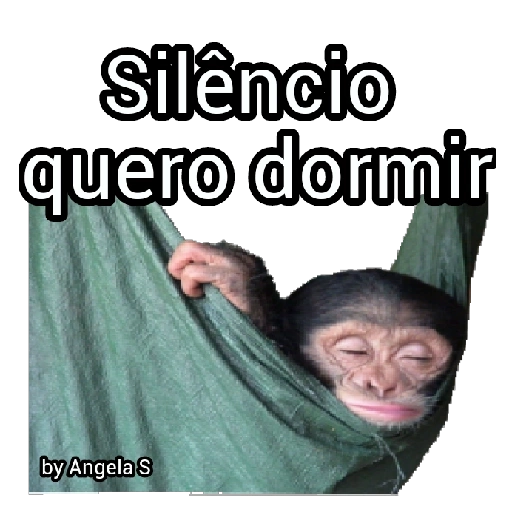 Figurinha: Silêncio quero dormir