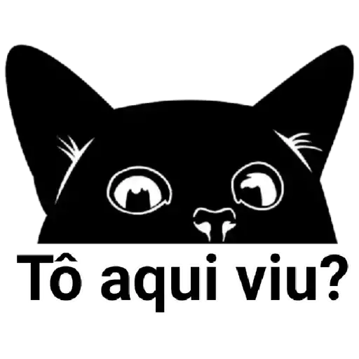 Figurinha: Gatinho Curioso "Tô aqui viu?"