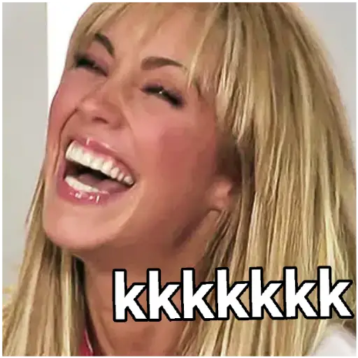 Figurinha: Rindo muito