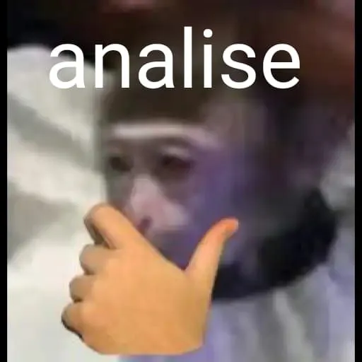Figurinha: Macaco pensativo