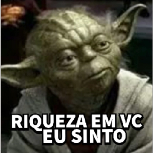 Figurinha: Yoda: Riqueza em você eu sinto