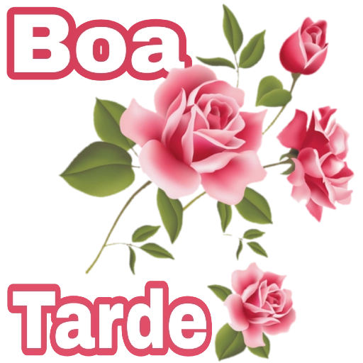 Figurinha: Boa Tarde com Rosas
