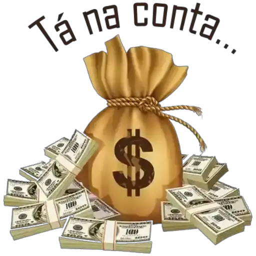 Figurinha: Saco de Dinheiro com Dólares