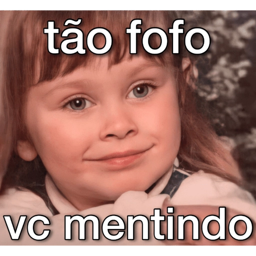 Figurinha: Tão fofo vc mentindo