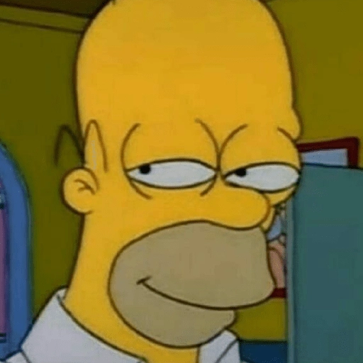 Figurinha: Homer Simpson com cara de malandro