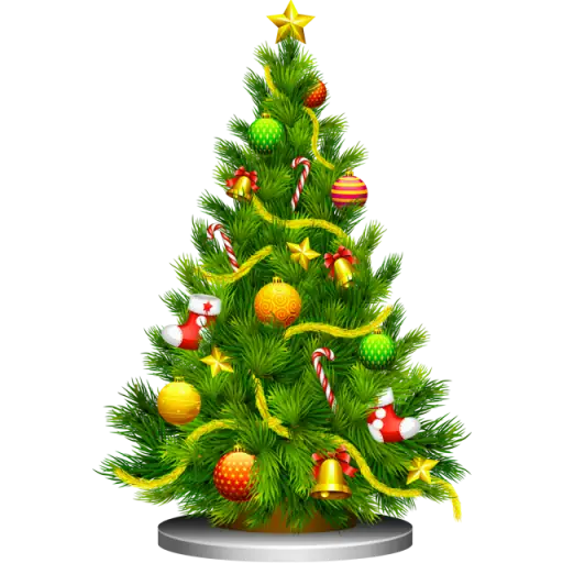 Figurinha: Árvore de Natal Decorada