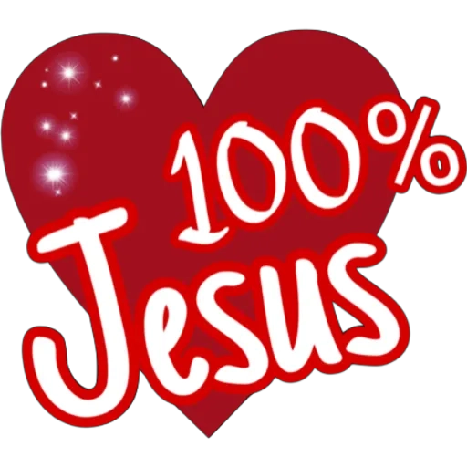 Figurinha: 100% Jesus